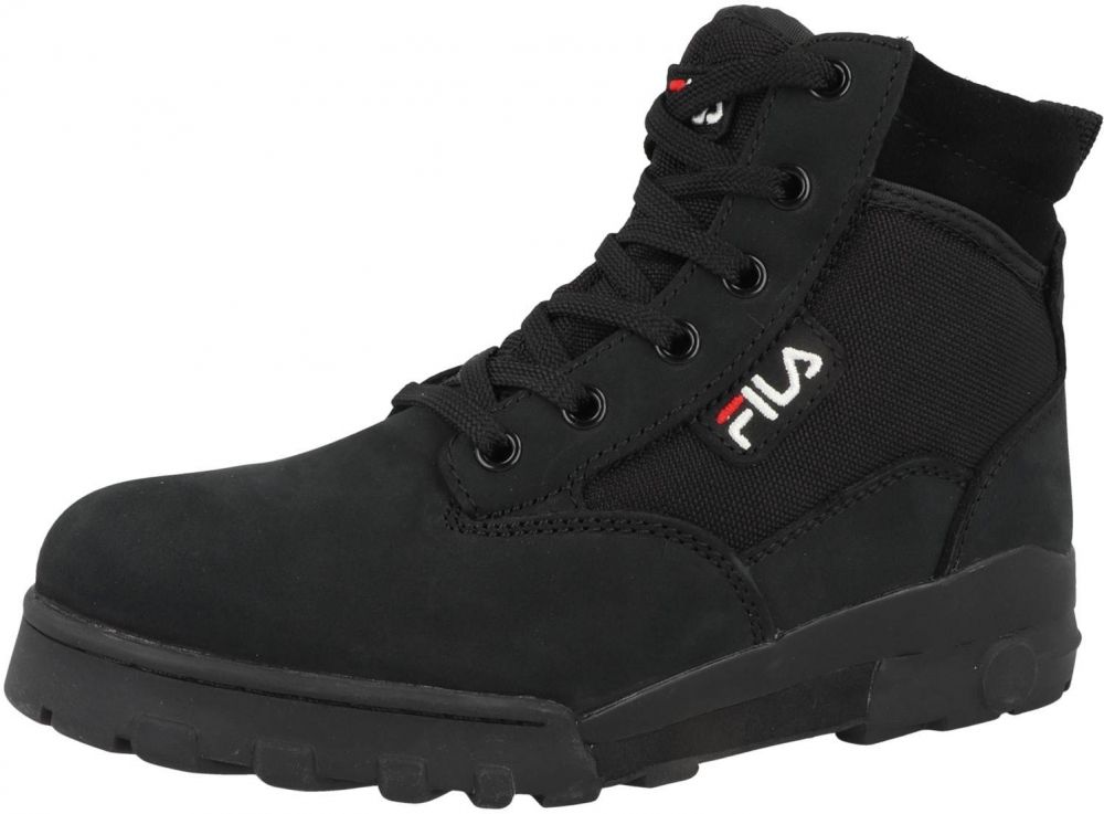 FILA Šnurovacie členkové čižmy 'Grunge II'  červená / čierna / biela