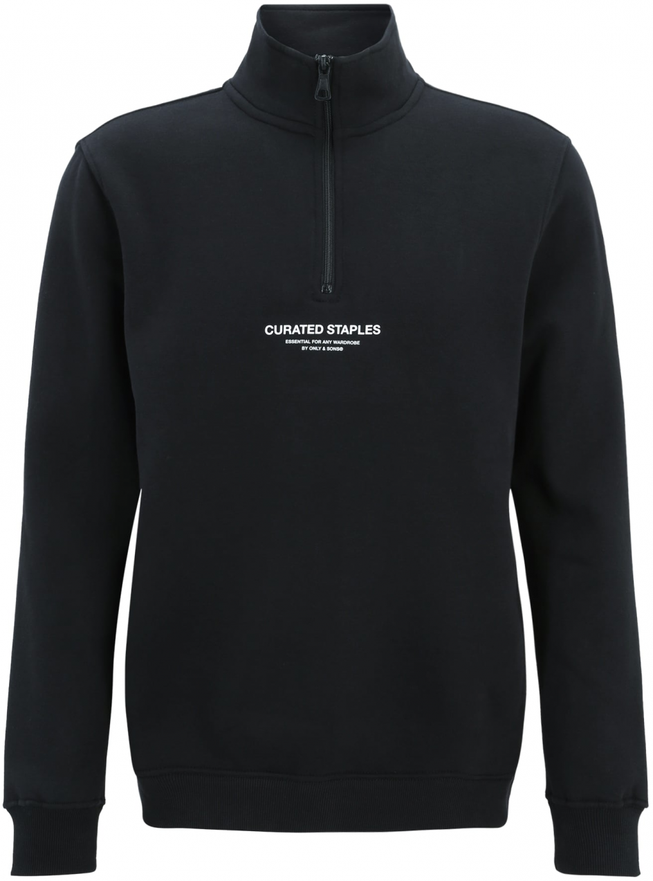 Only & Sons Mikina 'ONSCurated'  čierna / biela