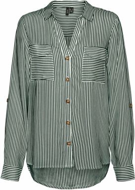 VERO MODA Blúzka 'VMBumpy'  jedľová / biela