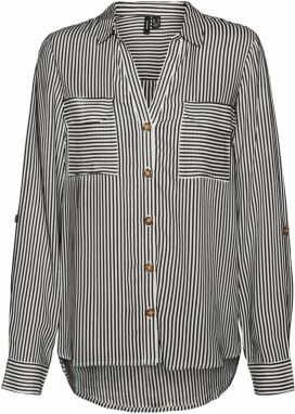 VERO MODA Blúzka 'VMBumpy'  čokoládová / biela