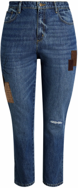 Lauren Ralph Lauren Plus Džínsy  modrá denim / hnedá / čokoládová / čierna