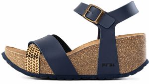 Bayton Remienkové sandále 'Minorque'  námornícka modrá / zlatá