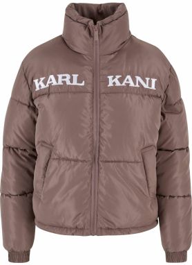 Karl Kani Zimná bunda 'Essential'  tmavošedá / biela