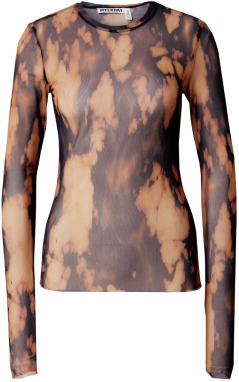 WEEKDAY Tričko 'Nico'  hnedá / svetlohnedá / tmavohnedá