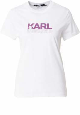 Karl Lagerfeld Tričko  fialová / biela