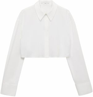 MANGO Blúzka 'LEONA'  šedobiela