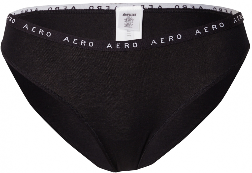AÉROPOSTALE Bikinové nohavičky  čierna / biela