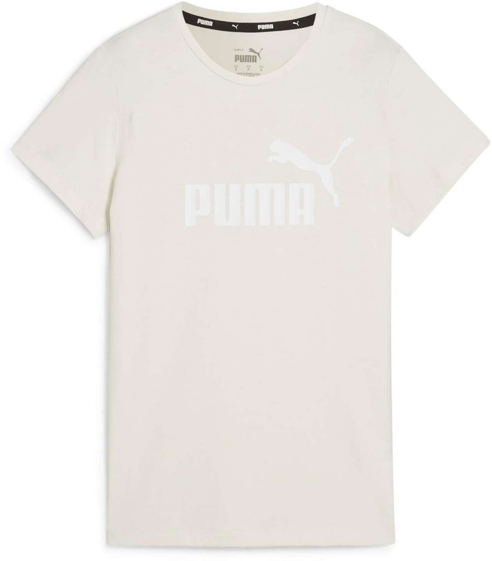 PUMA Funkčné tričko 'Essential'  sivobéžová / biela