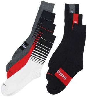 KOROSHI Ponožky  sivá / červená / čierna / biela