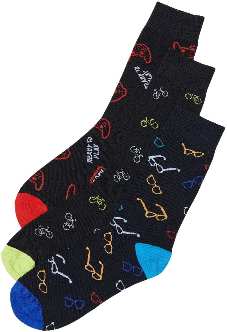 KOROSHI Ponožky  zmiešané farby / čierna