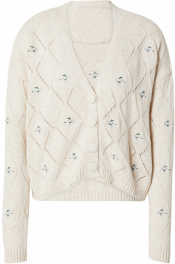 Happiness İstanbul Kardigán  svetlobéžová / pastelovo modrá / jedľová