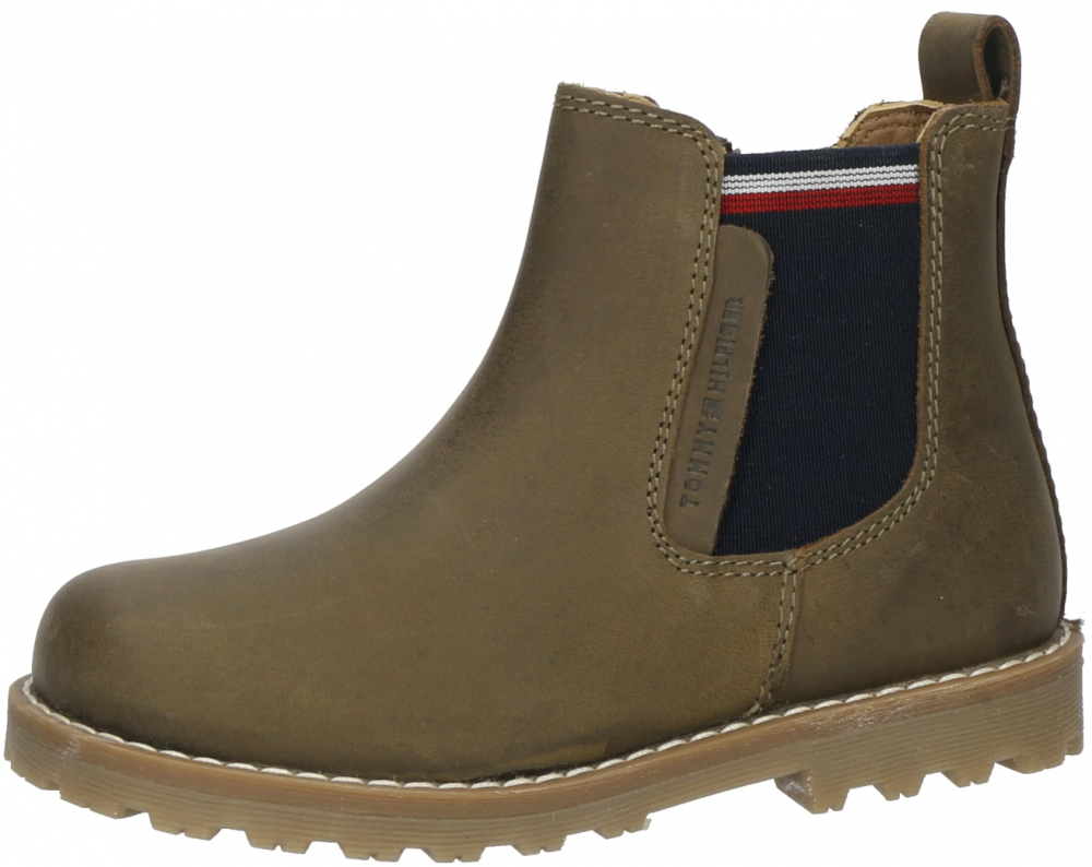 TOMMY HILFIGER Čižmy  olivová / čierna