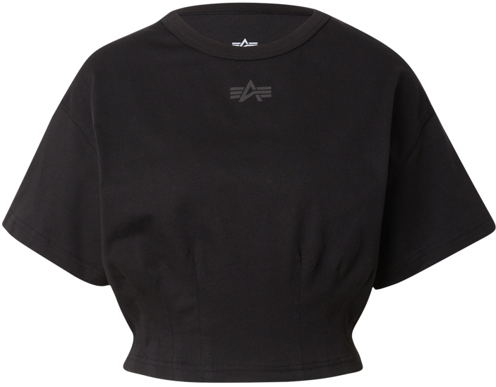 ALPHA INDUSTRIES Tričko  tmavosivá / čierna