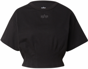 ALPHA INDUSTRIES Tričko  tmavosivá / čierna
