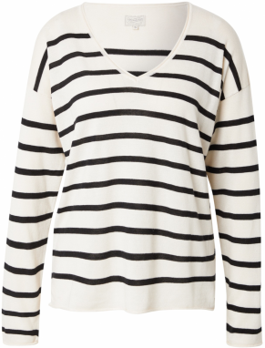 Herrlicher Sveter 'Jolini'  čierna / biela ako vlna