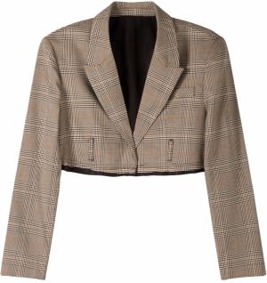 Bershka Blejzer  svetlobéžová / hnedá