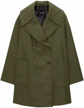 Pull&Bear Prechodný kabát  zelená