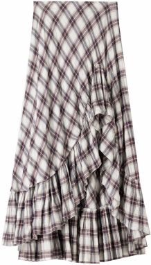 Bershka Sukňa  nebielená / námornícka modrá / červená