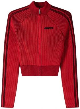 Bershka Kardigán  červená / čierna