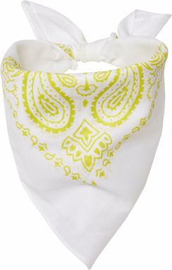 MSTRDS Bandana  citrónová žltá / biela