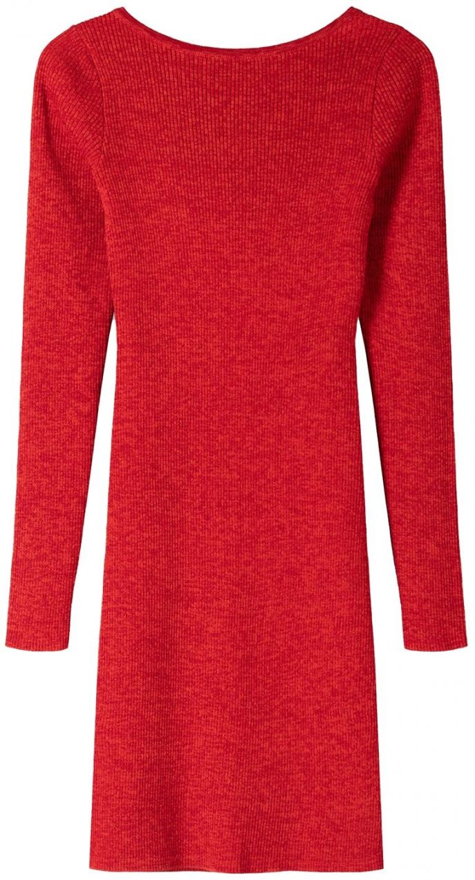 Bershka Pletené šaty  červená