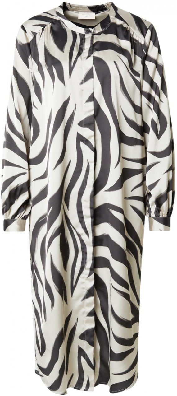 Freequent Košeľové šaty 'Blosa'  svetlobéžová / čierna