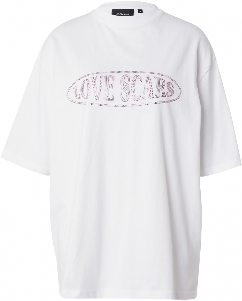 Love Scars Oversize tričko  fialová / biela