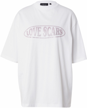 Love Scars Oversize tričko  fialová / biela