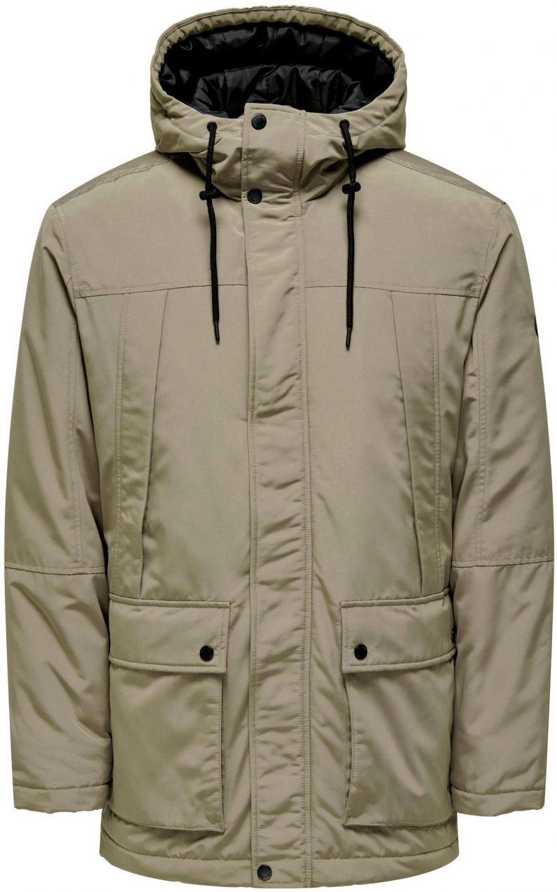 Only & Sons Zimná parka 'ONSJAYDEN'  sivobéžová