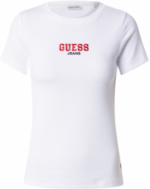 GUESS JEANS Tričko  červená / čierna / biela