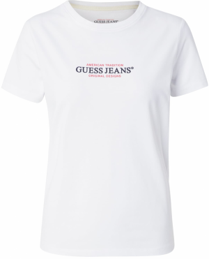 GUESS JEANS Tričko  červená / čierna / biela