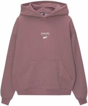Pull&Bear Mikina  modrofialová / šedobiela