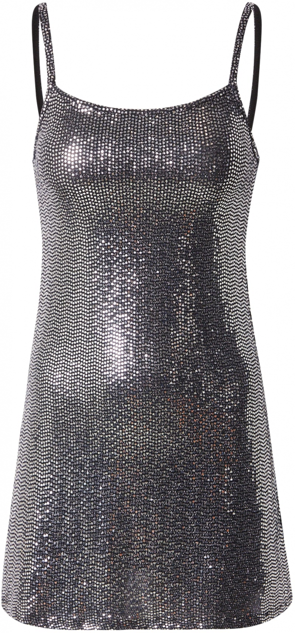 Monki Šaty  antracitová / strieborná