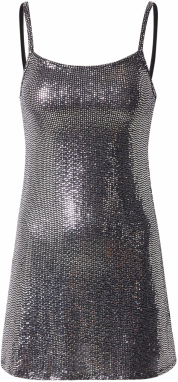 Monki Šaty  antracitová / strieborná