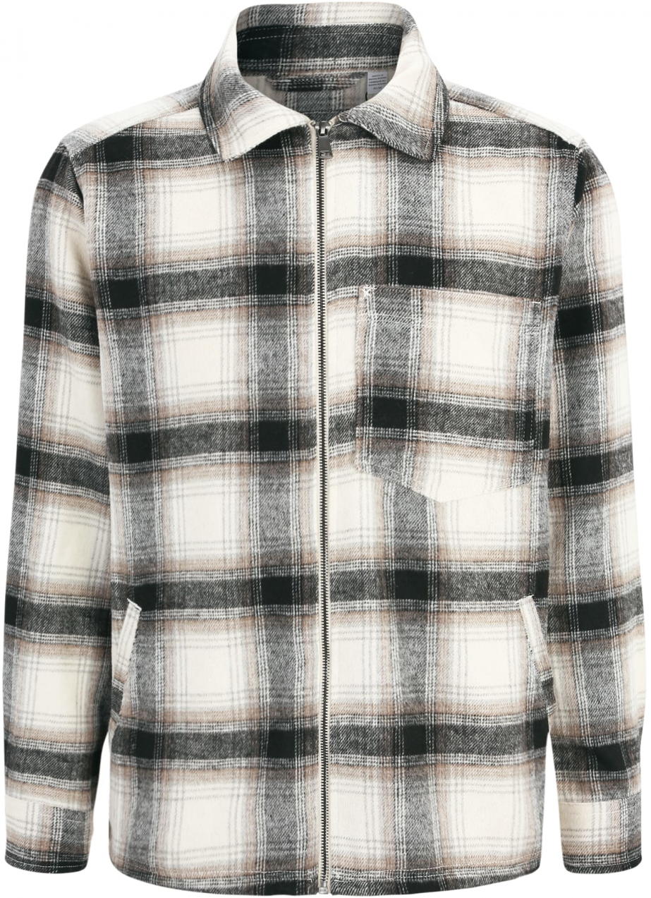 Only & Sons Košeľa 'ONSAustin'  béžová / čierna / biela ako vlna