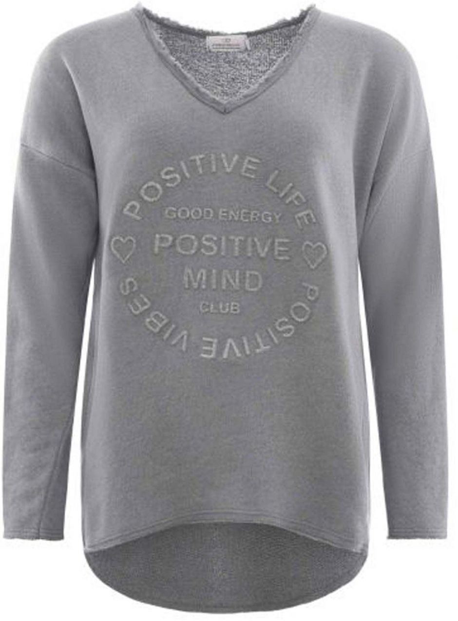 Zwillingsherz Mikina 'Positive Mind'  tmavosivá