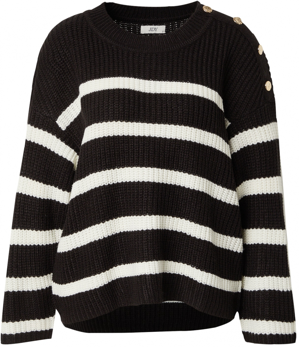 JDY Sveter 'JDYJusty'  čierna / biela