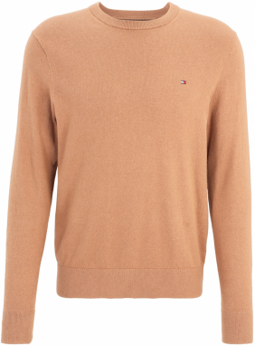 TOMMY HILFIGER Sveter  námornícka modrá / mokka / červená / biela
