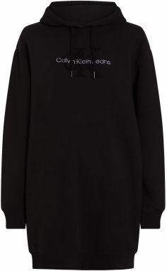Calvin Klein Jeans Šaty 'CHENILLE '  čierna / biela