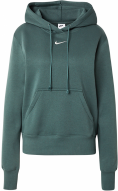 Nike Sportswear Mikina 'PHNX FLC'  tmavozelená / biela