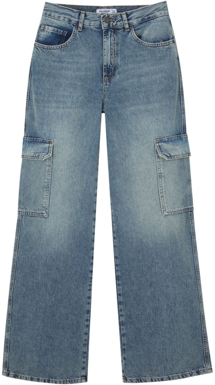 Pull&Bear Rifľové kapsáče  modrá denim