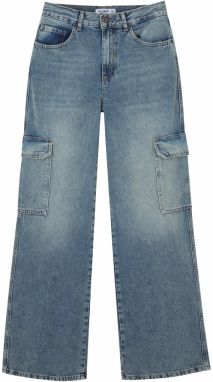 Pull&Bear Rifľové kapsáče  modrá denim