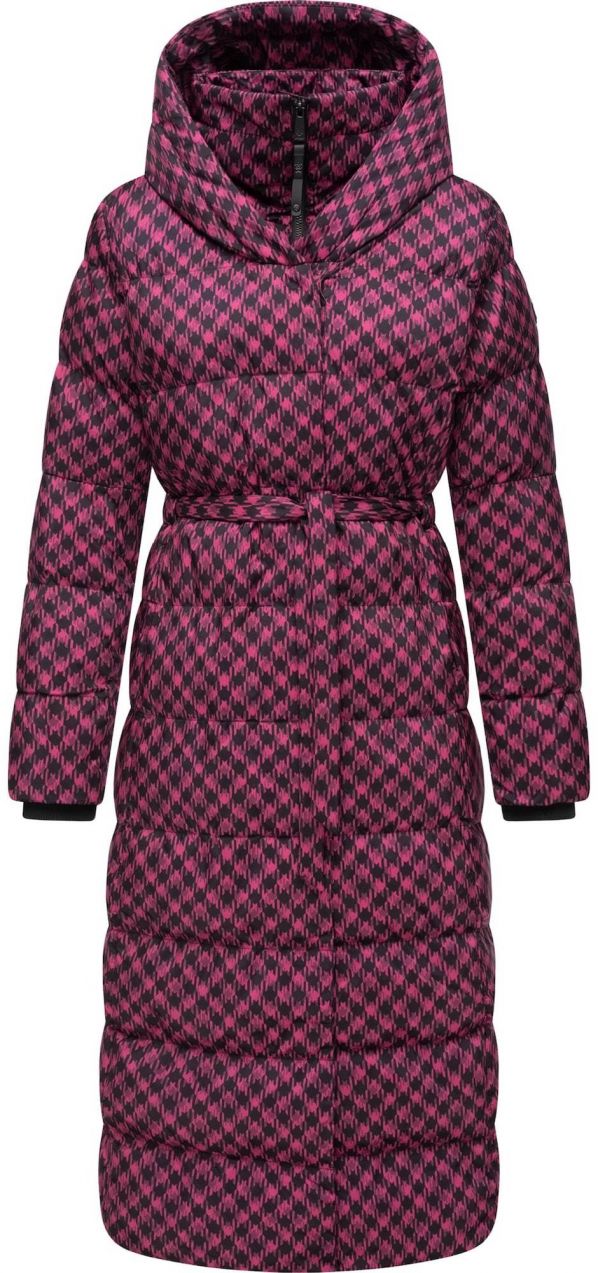 Ragwear Zimný kabát 'Niara'  fuksia / čierna