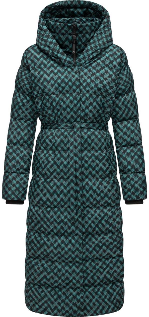 Ragwear Zimný kabát 'Niara'  tmavozelená / čierna