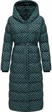 Ragwear Zimný kabát 'Niara'  tmavozelená / čierna
