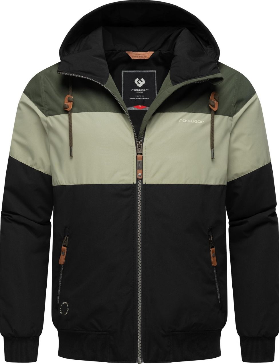 Ragwear Outdoorová bunda  kaki / olivová / čierna