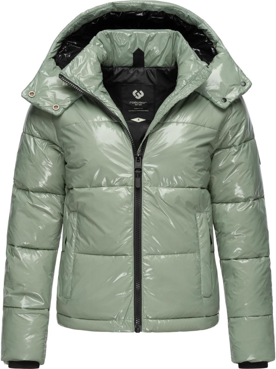 Ragwear Zimná bunda 'Roobie'  svetlozelená / čierna