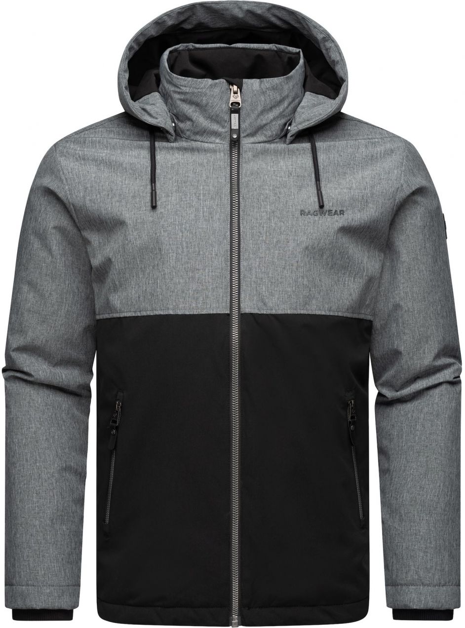 Ragwear Funkčná bunda 'Roens'  sivá melírovaná / čierna