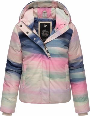 Ragwear Zimná bunda 'Amarrena'  béžová / modrá / trávovo zelená / ružová