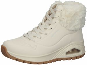SKECHERS Šnurovacie členkové čižmy  krémová / biela